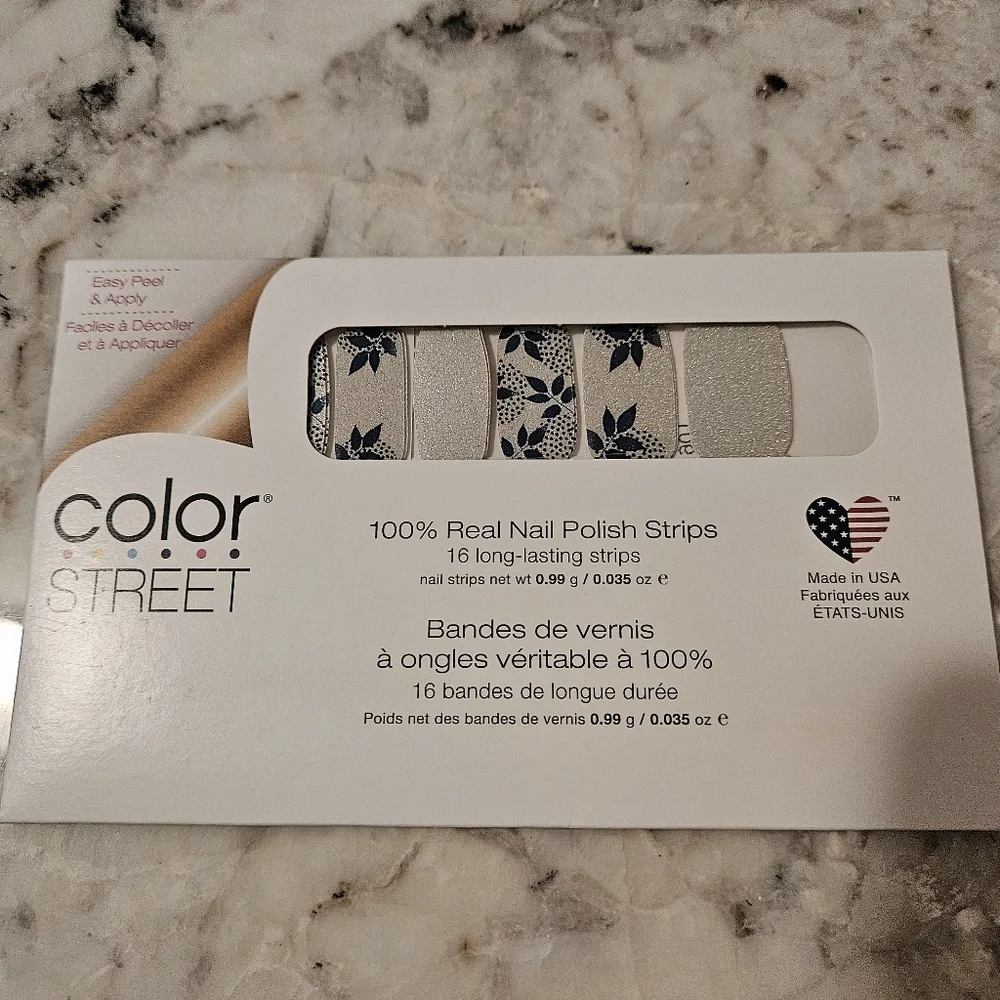 Color Street Teal and Silver Nail Strips-Retired Leaf It To Me - Picture 1 of 3